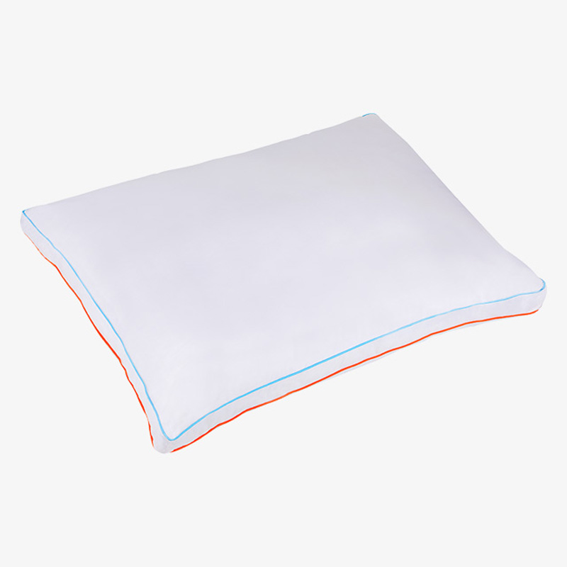 Bantal Tempat Tidur Rumah Hotel Putih 233tc Bantal Kapas Bangkai Super Fluffy dengan perpipaan warna yang berbeda